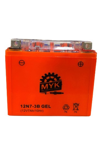 Bateria Gel Myk Moto Yumbo Gts Speed Cargo 12n7-3b