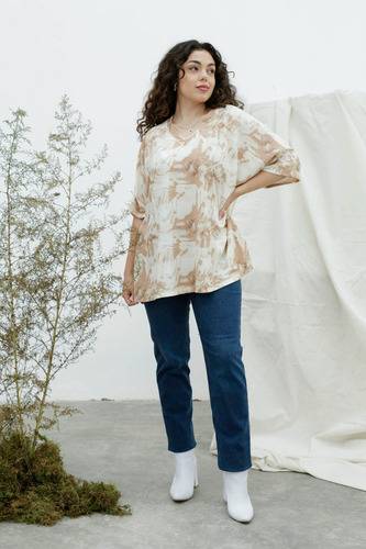 Remera Morley Estampado Maxi Blusa Remeron Talles Grandes