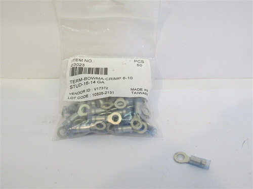 Term-bowma-crimp, 23023, 8-10 Stud 16-14 Gauge, 1 Pkg Of Fyy