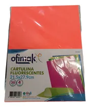 Comprar Cartulina Fluorescentes 20 Piezas 4 Colores Ofimak