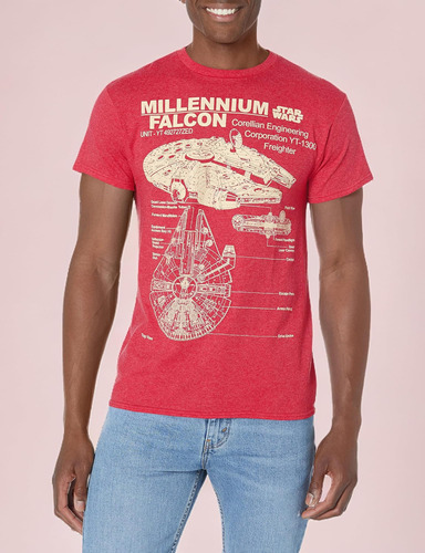 Star Wars Camiseta Con Dibujo Detallado Del Halcón Milenario