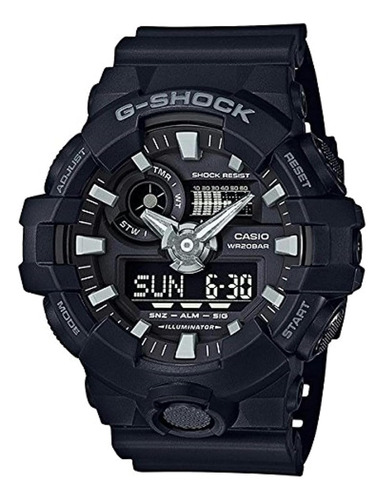 Reloj Casio G-shock Ana All Black Para Hombre, Resistente Al