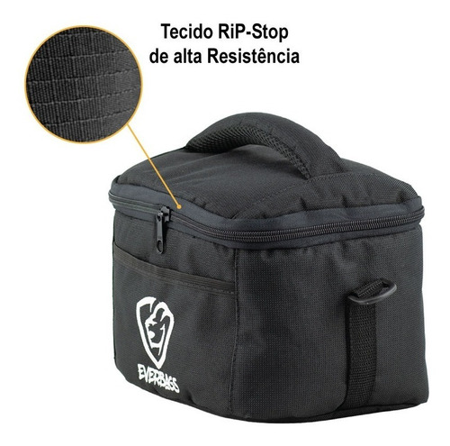 Imagem 5 de 10 de Bolsa Térmica Fitness Marmita Lancheira Preta Fit