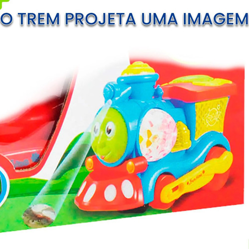 Trenzinho Bate E Volta Com Luzes E Som Dm Toys 5101