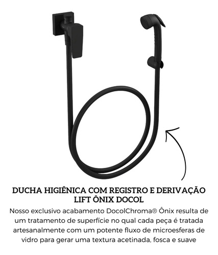 Ducha Higiênica Com Registro E Derivação Lift Ônix Docol