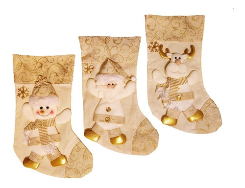 Bota Navideña Decoración Adorno Dulcero Santa Rodolfo Nieve