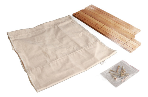 Cesta De Ropa Sucia De Madera Plegable Para El Hogar