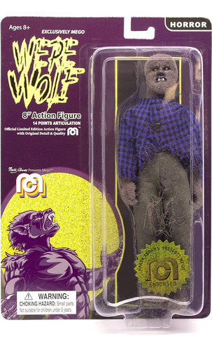 Werewolf El Hombre Lobo Figura Mego Horror 8 PuLG. Replay