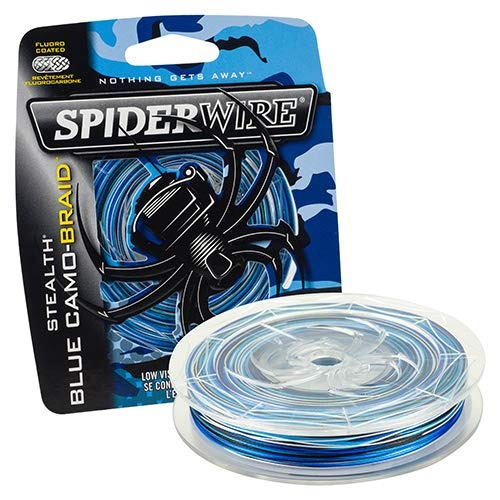 Spiderwire Stealth Trenza Linea De Camuflaje Azul 200 Yd50 L