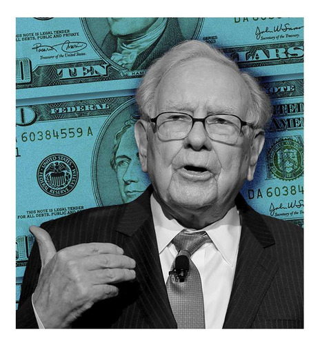 Vinilo 60x60cm Warren Buffet El Mejor Inversor Finanzas M2