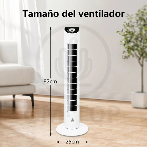 Ventilador De Torre Cm-top Oscilante Portátil Para El Hogar Color Blanco