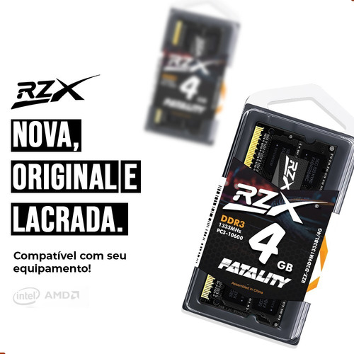 Imagem 7 de 7 de Memória Notebook Rzx 4gb Ddr3 1333mhz Cl9 Sodimm Original