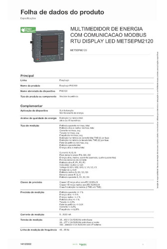 Multimedidor De Energia, Display Led, Modbus Rtu - Pm2120