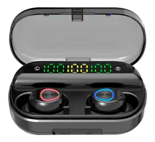 Imagen 1 de 4 de Auriculares Bluetooth True V5.0 Tws, Modelo V10, Display Led
