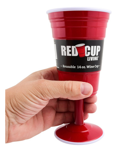 Copas De Vino Tinto Reutilizables Con Tallo, 14 Oz ' Vasos G