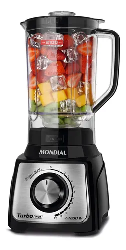 Liquidificador Turbo, Mondial, 1200W - L-1200 BI