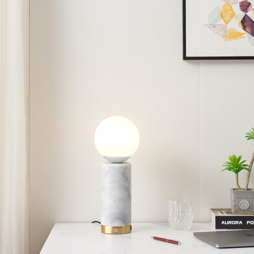 Ozarke Lámpara De Mesa Led De Mármol Moderna Luz De Lectura