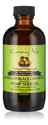 Sunny Isle Aceite De Ricino Negro Jamaicano Infundido Con Ac