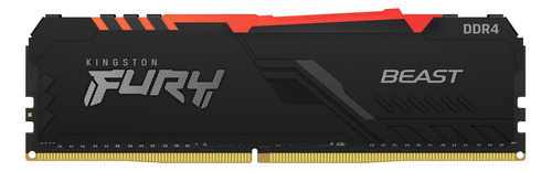 Memoria RAM Fury Beast RGB gamer color negro  16GB 1 Kingston KF426C16BBA/16