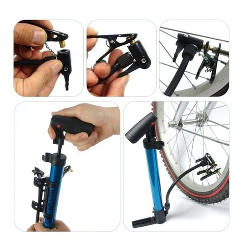 Inflador De Bicicleta De Aluminio Con Pico Para Pelotas