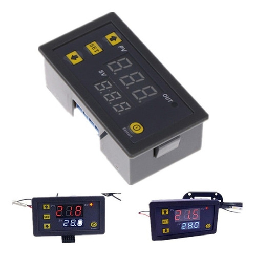 Imagen 3 de 7 de Temporizador De Ciclo Ac110-220v 0-999s 0-999m 0-9