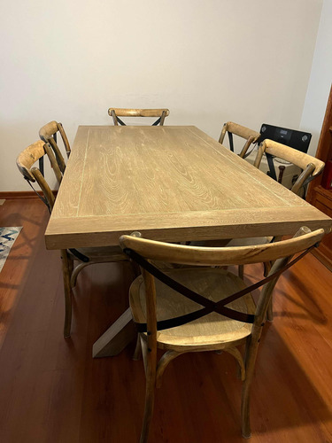 Comedor De Madera Con 6 Sillas