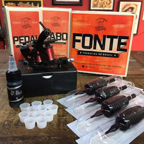 Kit Tattoo Tatuagem C/fonte Analógical Promoçâo ( Bbba)