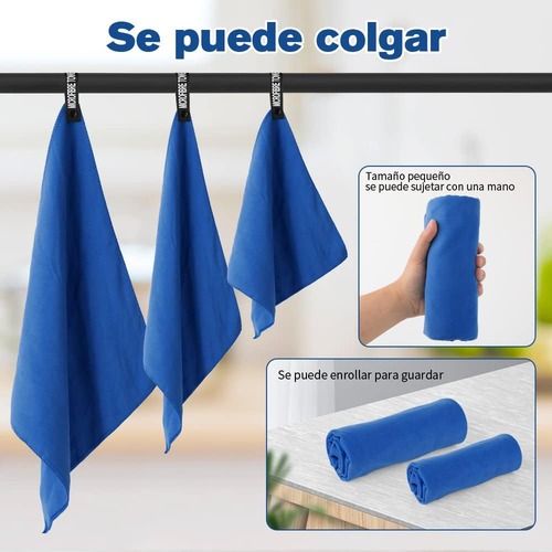Toalla Microfibra Secado Rápido Baño Natación Gym Playa Deportiva Genérica 3pzs