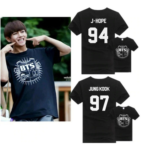 Remera Bts Suga Logo Unisex Algodon K Pop Hombre Mujer