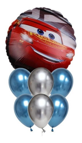 Set De Globos Decoración 7 Uds Personaje Cars