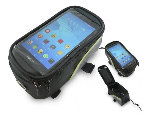 Imagen 4 de 9 de Estuche Maleta Alforja Bolso Porta Celular Bicicleta Grande