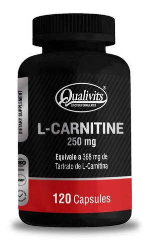 L Carnitina 250mg Qualivits - 120 Cápsulas Quemador De Grasa