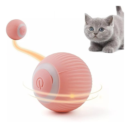 Juguete Gato Bola Interactivo Inteligente Recargable Automat Color Azul