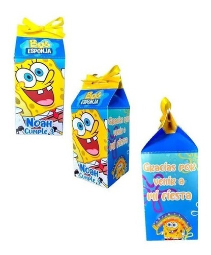 Cajas Para Dulces O Sorpresa De Cumpleaños Bob Esponja