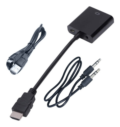 Cable Conversor Hdmi A Vga Video Audio Proyector Consolas