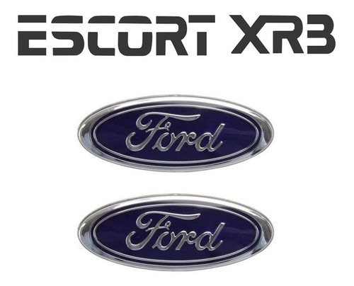 Imagem 1 de 5 de Adesivo Escort Xr3 Preto, Embl Ford Dianteiro/traseiro + Bri