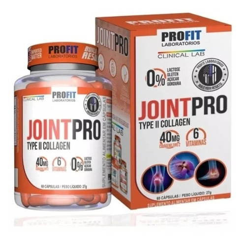 Colágeno Tipo 2 Profit Vitamina C  B1  Joint Pro 60 Cápsulas