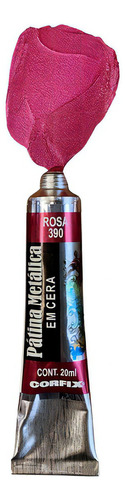 Patina Metalica Em Cera Corfix 390 Rosa 20ml