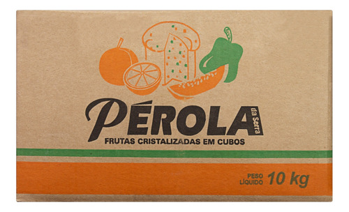 Frutas Cristalizadas de frutasem cubos Pérola da Serra sem glúten 10 kg 