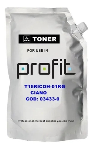 Refil De Toner Universal P/ Ricoh Mp C3501 C3001 Cyan