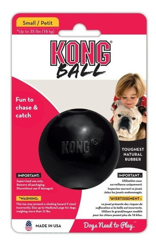 Pelota Para Perro Kong Ball Extreme Talla S Hasta 16 Kg