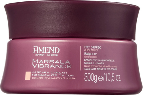 Máscara Tonalizante Da Cor Amend Expertise Marsala Vibrance