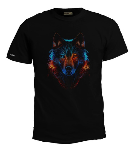 Camiseta 2xl-3xl Lobo Estilo Neon Animal Inp Zxb