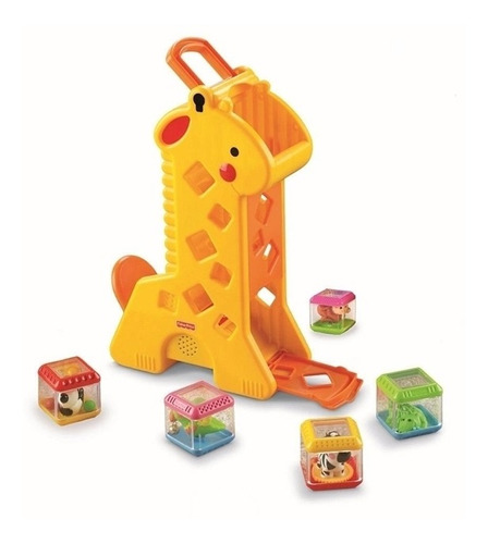 Fisher Price Girafa Com Blocos - B4253 - Mattel