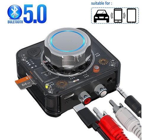 Adaptador De Audio Bluetooth 5.0, Receptor 2 En 1 De Sonido