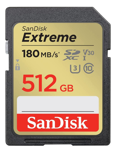 Tarjeta de memoria Sandisk Extreme de 512 GB, tarjeta SD de 180 MB
