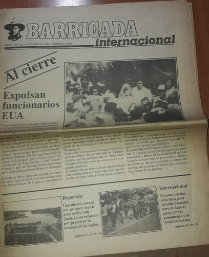 Revista Diario Barricada Internacional N°293 Junio De 1989
