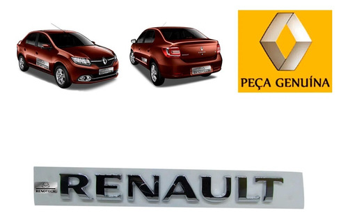 Emblema Renault Tampa Tras Logan Ii 1.6 14 Acima 8200484897