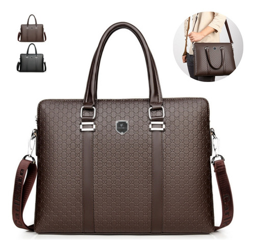 Hombre Alta Capacidad Bolso De Moda Leather Bolsa Tote