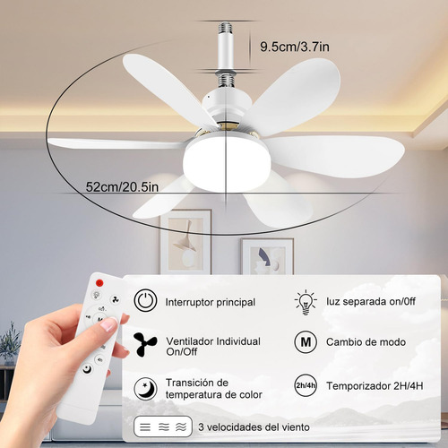 Ventilador De Techo Con Luz,ventiladores De Techo Con